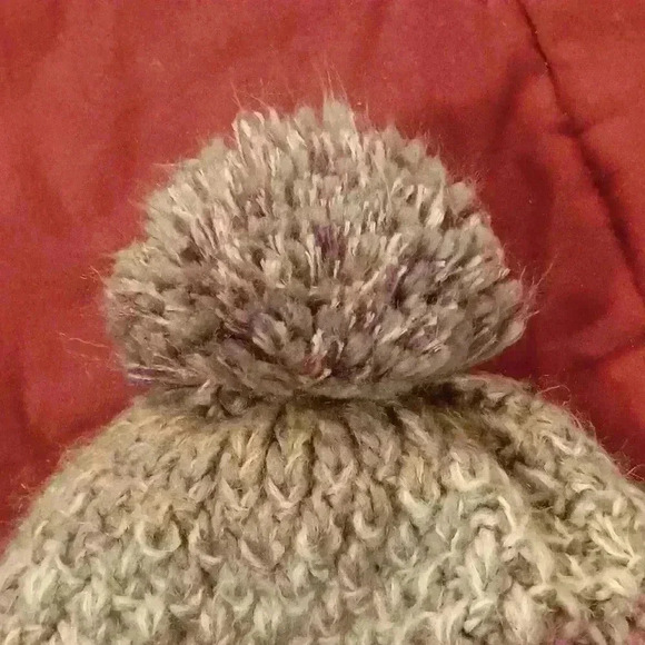 PISTIL Purple Winter Knitted Beanie with Pom-Pom  (#88) - Picture 3 of 6
